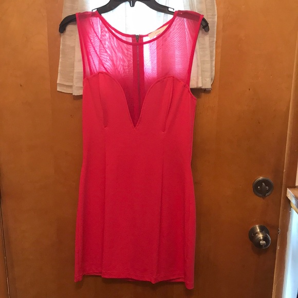 hot pink club dress